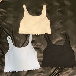 3PCS Aeropostale cropped tanks